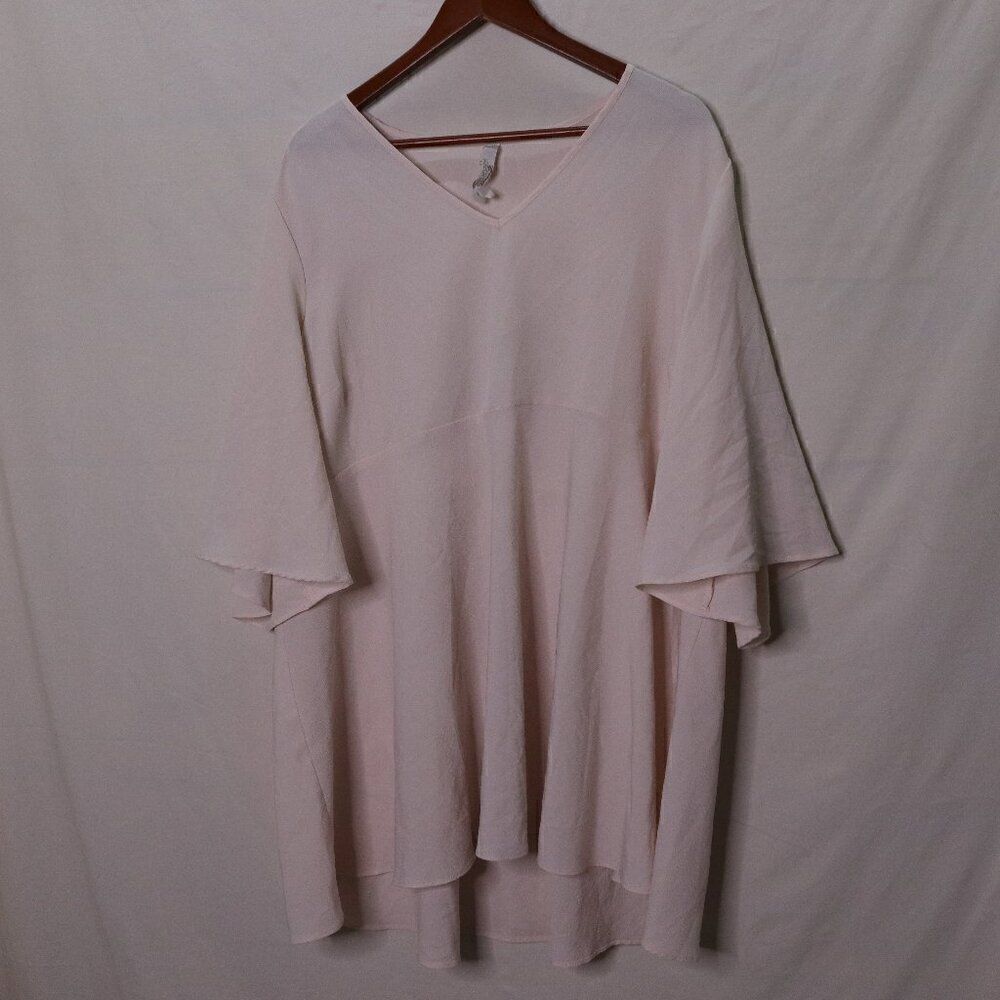 Melissa McCarthy Seven7 | Flutter Sleeve Loose Fit Tunic Top 2X